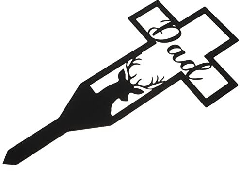 Yardwe Grabkreuz Zur Dekoration Kreuz Gartenstecker Grabstecker Gedenkstecker Für Gedenkstecker Für Dekoration Grab Für Friedhof Gedenkschild Für Garten Kreuzschild Friedhofsdekoration Fü