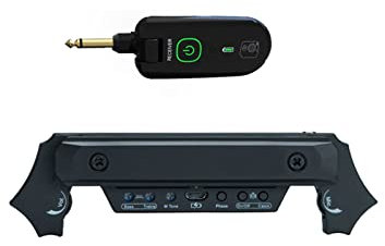 Akustikgitarren-Pickup Drahtloses Schallloch Wiederaufladbares Gitarren-Pickup-Empfängermikrofon (Color : Black X2 Double)