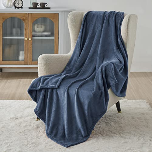 BEDSURE Kuscheldecke Flauschig Decke Fleecedecke - 150x200cm, Grau Blau | Weich Wohndecke, Wohn- & Kuscheldecken Sofa überwurfdecke, Tagesdecke, Sofadecke, Couch Blanket, Geschenke für Frauen
