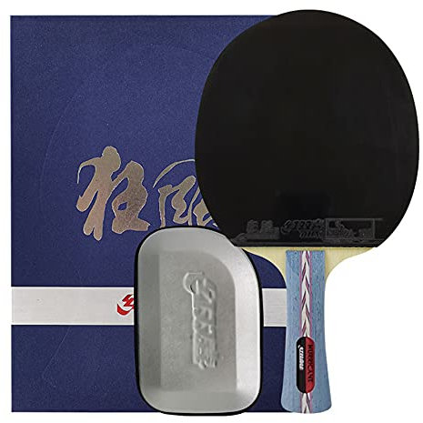 BBAUER Leistungsstarker Tischtennisschläger Paddel, Klassischer Ping Pong Schläger Blade, Für Senioren Und Profis/As Shown/Long Handle