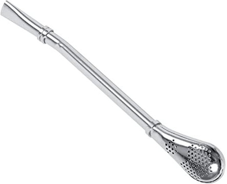 Stainless Steel Yerba Mate Bombilla, Durable Filtered Straw with Ergonomic Spoon Tip, Premium Mate Gourd Accessory for Tea Lovers, Students, Outdoor Enthusiasts