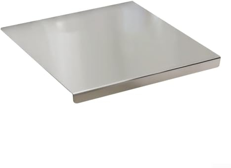 SMZhomeone Tragbares Schneidebrett mit Lippe, 40 x 30 cm, robust und verwindungsfest, Schneidebrett aus Edelstahl