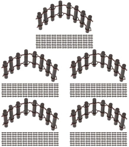 Toddmomy 60 Stk Holzzaun Feendekorationen dekorativer Lattenzaun Randbeschnitt Ornament Pflanzendekor Landschaftsdekor Minizaun Szenenlayout schmücken Miniatur Anlage der Zaun Eisen