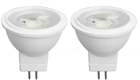 2Pcs MR11 Light Bulb ABS 3W 110V GU4 Light Bulb Faster Heat Dissipation High Brightness for Landscape Lighting Bedroom (White Light)