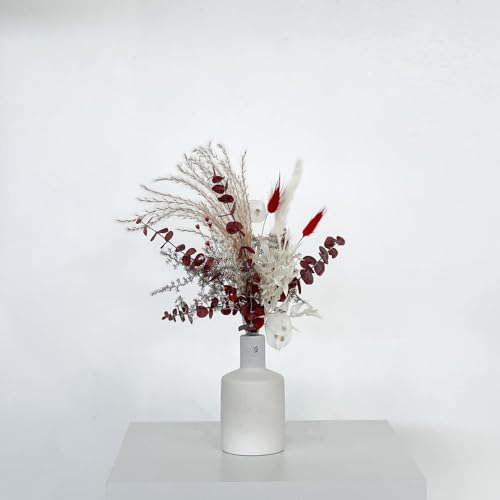 Lykke & You Trockenblumenstrauß klein winterlich in rot metallic Größe 30 cm, Verpackungseinheit 1x, Farbe rot