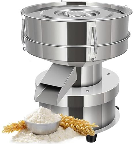 DPQYJPP Tamizador De Harina, Tamiz/Colador de Acero Inoxidable, Tamiz de Harina Electrico Tamiz Vibratorio per Polvere da Forno, particelle di cereali, lavorazione industriale alimentare,10CM