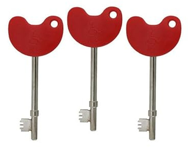 Radar NKS Disabled Toilet Key Braille Bathroom Easy Turn Wide Top Pack of 3