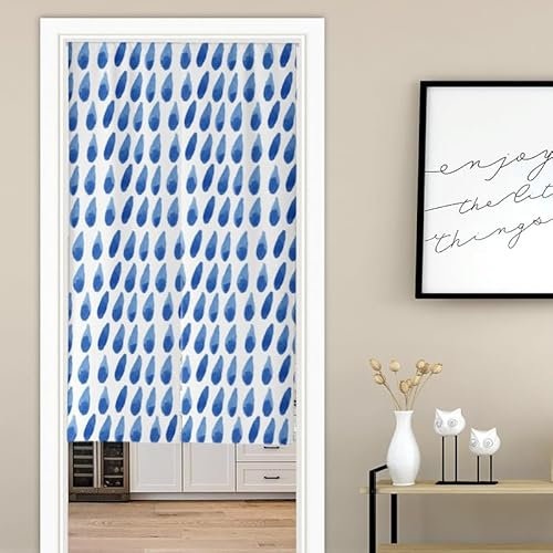 Küchenvorhänge Himmelblau Graffiti Scheibengardinen Polyester Vorhänge Kurz Waschbar Raumteiler Vorhang Türvorhang Langlebig Küchenvorhang Kurze Gardinen Verdickung Tür Vorhang 80x140cm