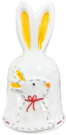 ACTOYS Campana de Pascua, Campana de Conejo, Campana de Mano, Campanillas de Cerámica, Decoracion de Pascua