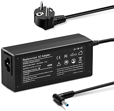 45W Cargador Ordenador portátil 19,5V, 2,31A Compatible con HP 14s/15s | para HP EliteBook 820/830/840/850 G3-G8, Pavilion 11/13/15, Stream 11/13/14 741727-001 Computer charger