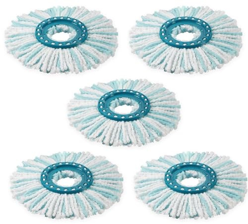 AVAENZO 5 Stück Ersatzkopf für Leifheit Clean Twist Disc Mop Micro Ergo 2.0, 2-Faser-System Wischmopkopf Ersatzbezug Bodenwischer Ersatzteile