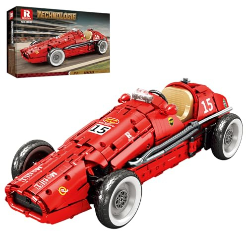 Reobrix F1 Car Building Set for Adults, Retro Formula Racing Model Kit, Classic 1:8 Scale Collectible Race Car Building Blocks Kit for Home & Office Decor, Creative Gifts for Adults Teens,1809 Pcs