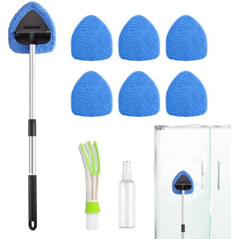 Ensemble D'outils De Nettoyage De Vitres De Pare-brise – Kit De Brosses De Désembuage 8 Pièces Pour Le Nettoyage Des Vitrs | Nettoyant Pour Pare-brise De Voiture, Ensemble De Brosses Pour Vitres Dome