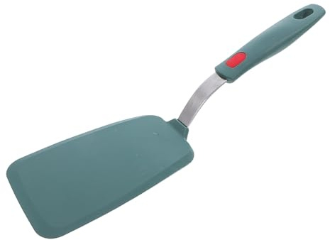 CATIEBYE Silicone Spatula Turner for Nonstick Cookware Heat Resistant Kitchen Utensil with Stainless Steel Handle Easy to Clean Flexible Pancake Flipper for Baking and Grilling