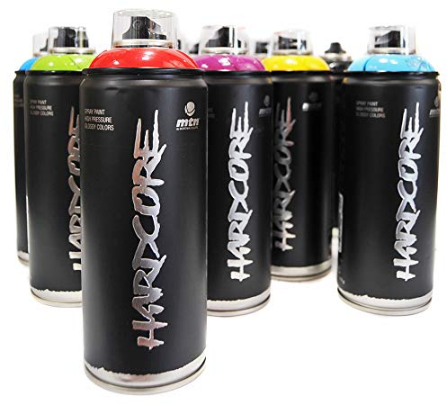 MTN Hardcore Sprühfarbe, 400 ml, beliebte Farben, 12 Stück