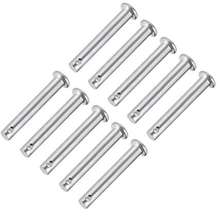sourcing map Single Hole Clevis Pins,6mm x 40mm Head Zinc-Plating Steel 10 Pcs