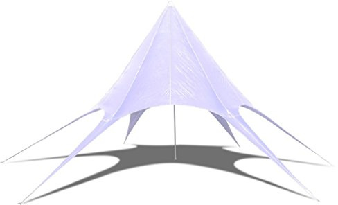 yorten Festtält partält paviljong trädgårdsstält trädgårdspaviljong stjärna paviljong tält hexagon stjärna diameter 12 m Oxford-tyg stålrör vit