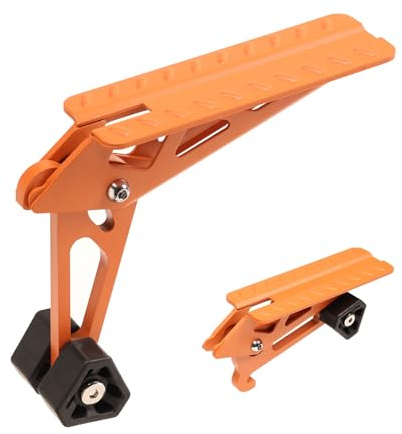 COWVIE Foldable Car Door Step Stand Pedal - Access to Vehicle's Top Roof Both Feet Stand Pedal Ladder for Most SUV Truck Jeep Orange (Fit F150)