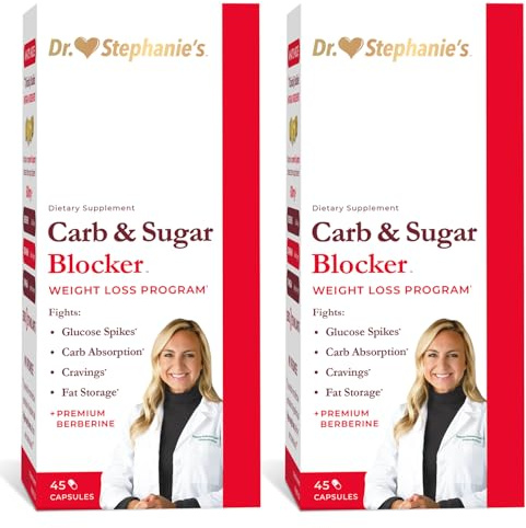Pharmaganics Dr. Stephanie's Mealtime Carb & Sugar Blocker - Reduce Digested Carbs & Sugars, Stimulant-Free (2 Pack)