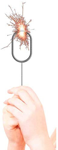 NET TOYS Bougie Magique Universelle avec Chiffre 0 - Argenté 16,5 cm - Décoration étincelante pour fête Bougies pour gâteau - Convient Parfaitement pour baptême & jubilé