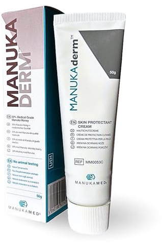 ManukaMed Manuka honig salbe wundsalbe DERM, WundHeilung, Wundheilhonig mit MGO+560, Benutzt auf rissige Haut, Pickel creme, Neurodermitis,Ekzem, Psoriasis, Akne, Juckreiz, Verbrennungssalbe, 50g