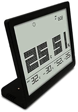 XIXIDIAN Hygromètre numérique Thermomètre intérieur Humidité Thermomètre Thermomètre Thermomètre de précision Mince Dispositif de Travail numérique (Color : Black)