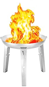 FENNEK Allround | die multifunktionale Feuerschale aus Edelstahl | optional mit Schwenkgrill oder Feuerplatte | umfangeiches Zubehör | Ø 65 cm | Made in Germany