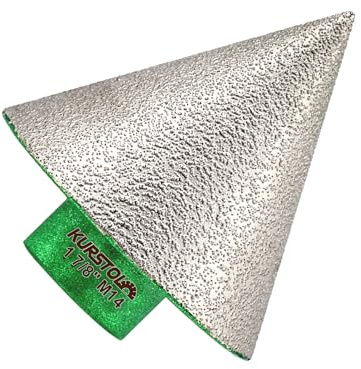 KURSTOL Broca Chaflan Diamante 48mm Fresa Diamante con Rosca M14 - para Biselar Ampliar Esmerilar Pulir Cerámica Porcelánico Azulejos Mármol Granito
