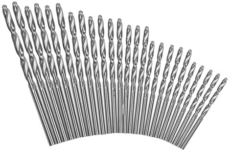 LOVIVER Juego de brocas de 25 piezas, juego de brocas para fibra de vidrio, acero HSS, alta dureza para carpintería, vástago hexagonal giratorio