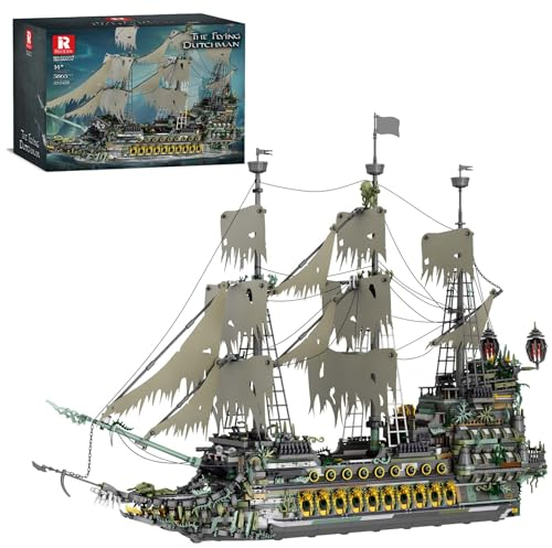 MISINI 66037 The Flying Dutchman Piratenschiff Klemmbausteine Bausteine, Fliegenden Holländers groß MOC Modell,5865 Stück Bausteine Schiff für Erwachsene