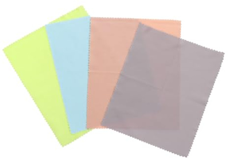 GLEAVI Panno di Pulizia in Microfibra senza Pelucchi 4 Pezzi per Strumenti Musicali Occhiali e Schermi Colore Casuale