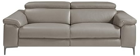 Ángel Cerdá – 2-sitzer-Sofa Aus Dunkelgrauem Rindsleder – 2-sitzer-Relax-Sofa Mit Elektrischen Mechanismen – Kleines Sofa Im Minimalistischen Stil – Moderne Wohnzimmermöbel – 170 X 102 X 77/97 cm