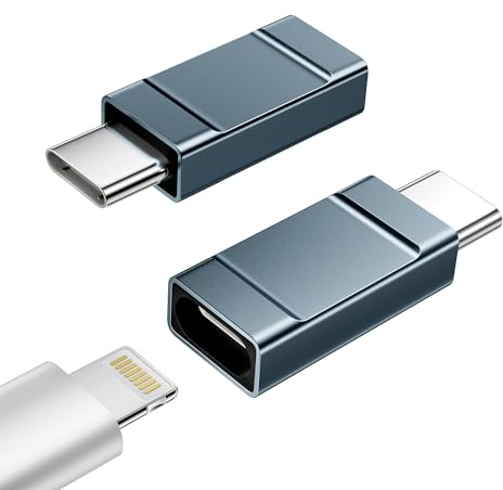 Lightning auf USB C Adapter 2 Stück, Lightning USB C Adapter Schnelles Laden Adapter Lightning auf USBC für iPhone 16/16 Pro/16 Pro Max/16 Plus/iPhone 15/iPhone 15 Pro, Samsung Galaxy S24/S23
