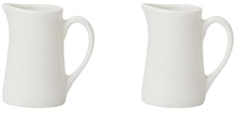 Milchzubehör Porzellan Milchkännchen mit Griff für Küche Zuhause Zucker 2er-Set