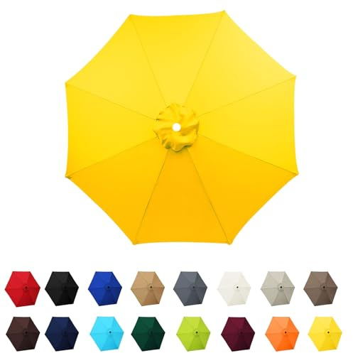 Garden Parasol Canopy Cover, 2m 2.30m 2.7m 3.0m Market Table Umbrella Canopy, patio umbrella replacement canopy,for Patio Market Table Umbrella Garden Parasol Canopy Cover