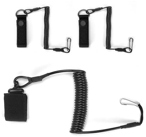 3Pcs Stretchy Spiral Keyring, Tactical Lanyard, Springs Key Holder,Paracord Tactical Lanyard,Spiral Spring Coil Keychain, Anti-lost Key Ring for Hiking, Mountaineering (Small and large spiral springs)