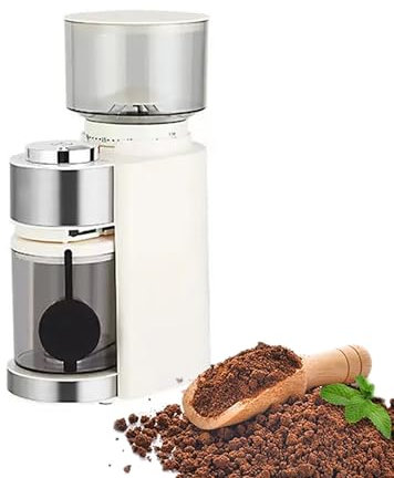 Coffee Bean Grinder, 250g Capacity Conical Burr Coffee Grinder, 200W Coffee Grinder, with 25 Grind Settings & 8-10 Cup Capacity, for 51mm/53mm Handle and Ground Coffee Beans