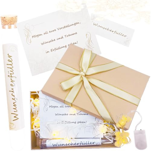 NBFBA Geldgeschenk Geburtstag, Karte Reagenzglas Kugelkettenlampe Dekorationsgras Geschenkbox, Geldscheine Verpacken Geburtstag, Handgemachte Kreative Geschenke