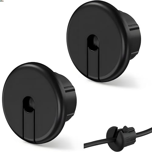 Yuiturt 2 Stück Wanddurchführung Wanddurchführung Kabel Cable Grommet, Durchführungskabeldurchführung für Ethernet-Kabeltülle, Möbeldrahtlöcher