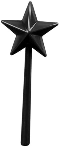 Salero y pimentero, varitas mágicas, ABS, 3 agujeros, recargable, herramienta de especias para Halloween, Navidad, cocina (negro)