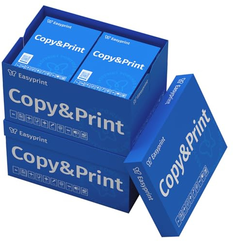 Easyprint Papier d’impression A4, papier copie premium blanc éclatant CIE 160, gagnant de test, certifié PEFC, 10 000 feuilles
