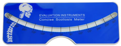 Righello di misurazione della scoliosi, strumento di misurazione riutilizzabile facile da usare, misuratore di prova preciso da 0 a 30 gradi, misuratore di prova della scoliosi portatile per adulti e
