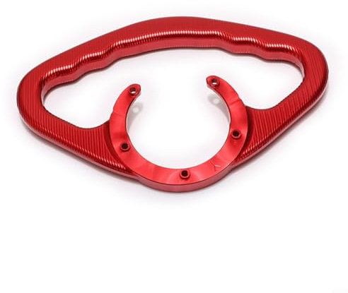Fauhapyway Manillar de agarre de tanque de motocicleta, riel de seguridad de barra y soporte para pasajeros para Yamaha FZ1 FZ6 para YZF R1 R6 MT-07 para MT-09 de aluminio (rojo)