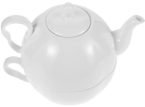 MUCKLILY 1 Juego Tetera y Taza de Porcelana de Vintage Conjunto de Decorativo Uso Doméstico Infusiones de Floral y Resistente Calor Tetera y Taza