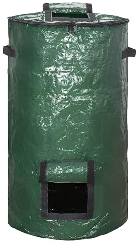 Bolsa de contenedor de compost: bolsa de desechos orgánicos plegables con mango para llevar fácilmente | Contenedor de compost de jardín y jardín ambientalmente amigable para la cocina para la cocina,