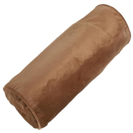 BATHVEVE Ergonomischer Zipper Nackenrollen Kissenbezug für Schlafzimmer und Wohnzimmer Rund für Reisen und Zuhause Bequem und Langlebig