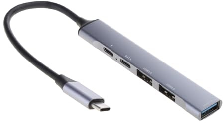 4 ports Type Hub Portable USB C Dockkng Station PD60W Fast USB A et C Connecteur de charge Dock pour ordinateurs portables Pad Multi ports Adaptateur de charge pour ordinateur portable