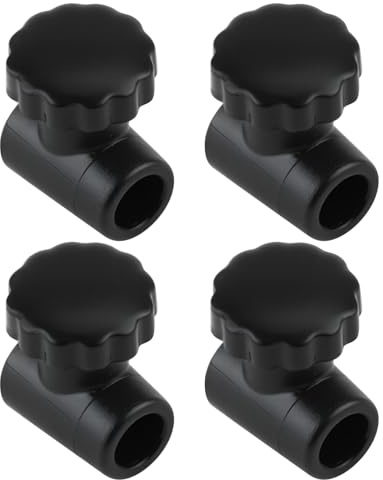 XINZHIZHU 4PCS Window Stay Lock Replacement Knob RV Window Lock Knob Support Rod Plum for Caravan Motorhome Camper Accessories for Heavy Duty Polyplastic 10mm to 12mm Connector 10x12.7x24mm Black