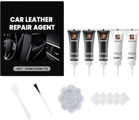 Rrlihjgu Kit Riparazione Sedili Auto In Pelle - Pasta Rinnova Cruscotto,Pasta per Rimozione e Ripristino di Graffi su Pelle per Mobili Scarpe Tappezzeria Stivali e Borsa