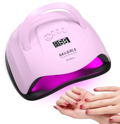 Nailgirls 268 W UV Lamp, UV Lamp for Gel Nails, UV Lamp Nails, 60 LED Lamps, 4 Timers, LED Lamp Nails, Nail Lamp, Smart Sensing, Nail Dryer for Gel Fingernails, Toenails, Gift for Women
